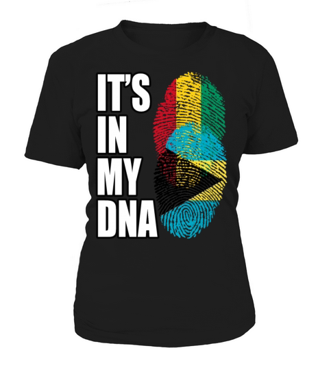 Guinean And Bahamian Mix Heritage DNA Flag Women's T-Shirt