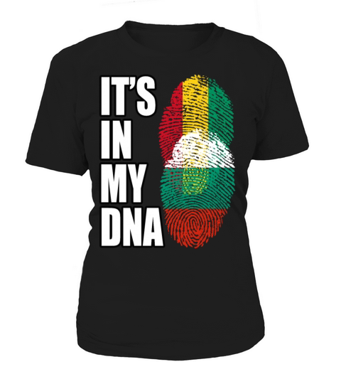Guinean And Bulgarian Mix Heritage DNA Flag Women's T-Shirt