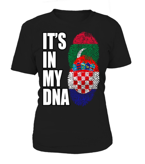 Maldivian And Croatian Mix Heritage DNA Flag Women's T-Shirt