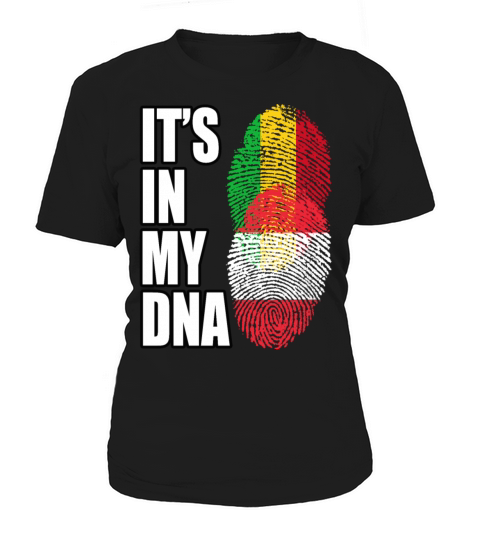 Malian And Austrian Mix Heritage DNA Flag Women's T-Shirt