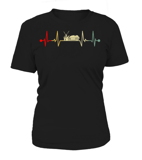 Robot Lawn Mower Heartbeat Vintage Women's T-Shirt