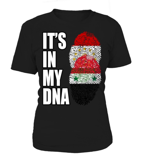 Tajikistani And Syrian Vintage Heritage DNA Flag Women's T-Shirt