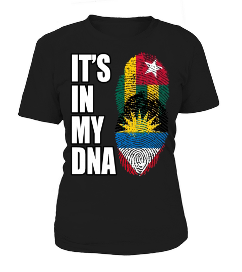Togolese And Antiguan Mix Heritage DNA Flag Women's T-Shirt