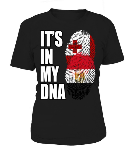 Tongan And Egyptian Mix Heritage DNA Flag Women's T-Shirt