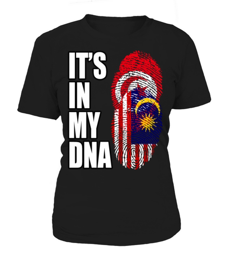 Tunisian And Malaysian Mix Heritage DNA Flag Women's T-Shirt