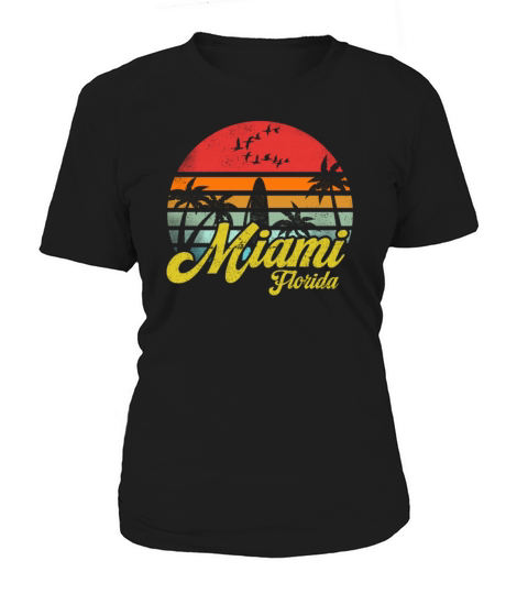 Vintage Miami Florida Surfing Retro Surf Humor Women's T-Shirt