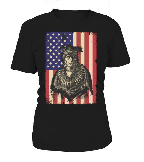 Vintage Native American Chief Traditional Art Women's T-Shirt