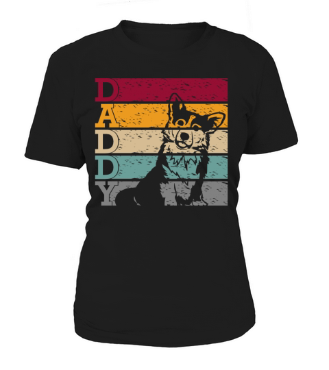 Welsh Corgi Cardigan Dog Dad Daddy Vintage Retro Women's T-Shirt