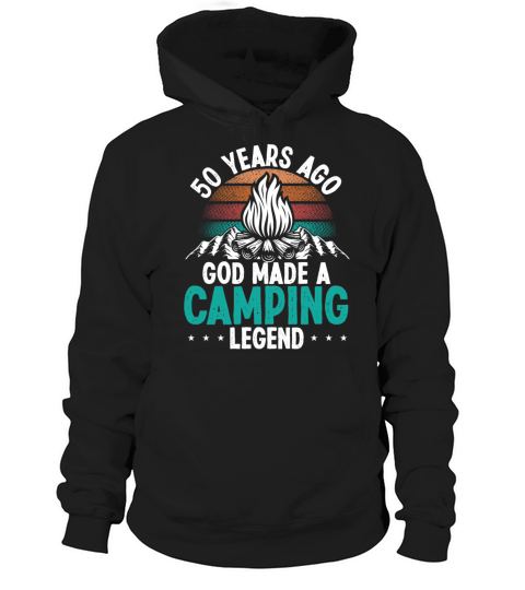 50 Birthday Camping Vintage Mountains 50 Year Old Hoodie Unisex