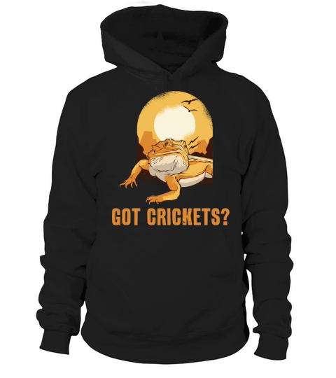 Bearded Dragon Got Crickets Funny Pet Lizard Lover Hoodie Unisex