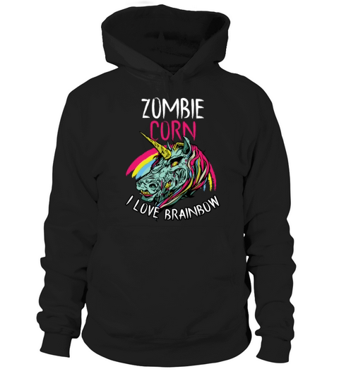 Funny Halloween Zombie Unicorn Hoodie Unisex