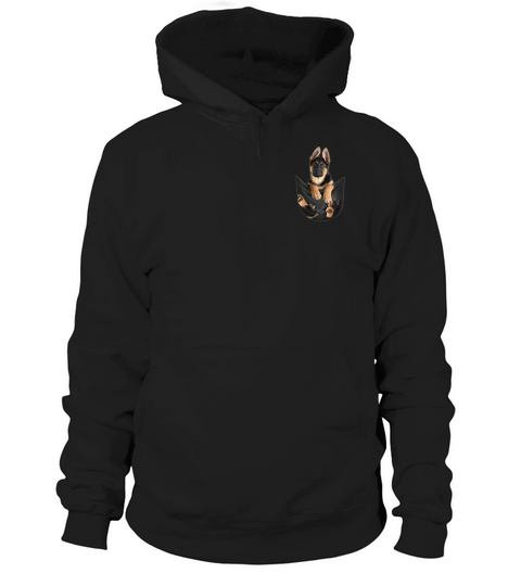 German shepherd in pocket Hoodie Unisex