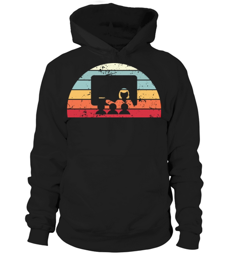 Retro Teaching Sunset Vintage Teacher Sunrise Hoodie Unisex