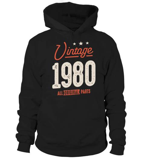 Vintage Born in 1980 - 42nd Birthday Retro Hoodie Unisex