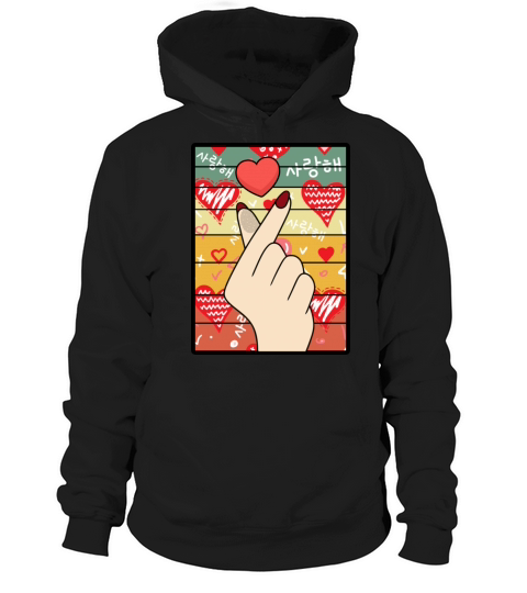 Vintage Heart Hand Symbol Korean Fans Hoodie Unisex