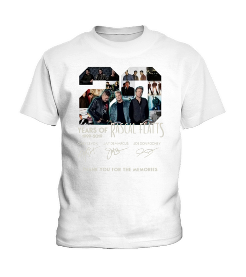 20 Years of Rascal Flatts 1999-2019 thank you for the memories shirt Kids T-Shirt