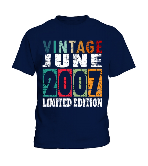 2007 vintage born in June gift Kids T-Shirt