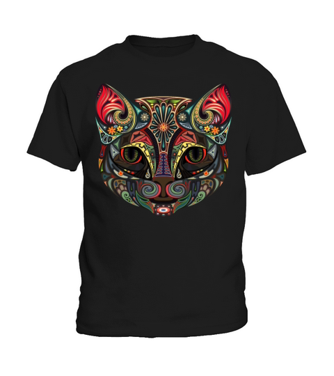 Cat Face MultiColor Kids T-Shirt