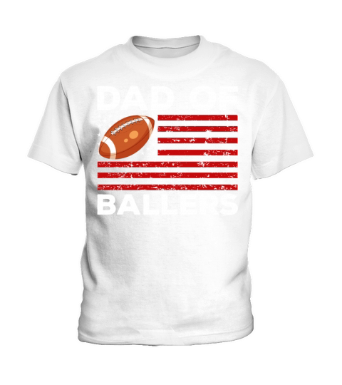 Dad of Ballers Softball Lovers Retro Vintage Kids T-Shirt