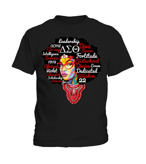 Delta Sorority Natural Hair Sigma Theta Paraphernal Kids T-Shirt