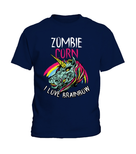Funny Halloween Zombie Unicorn Kids T-Shirt