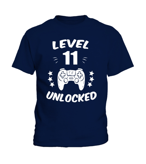 Level 11 Unlocked Gamer Shirt 11 yrs old Bday 11th Birthday Kids T-Shirt