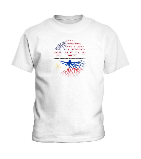 Philippines Filipino Flag USA American Family Kids T-Shirt