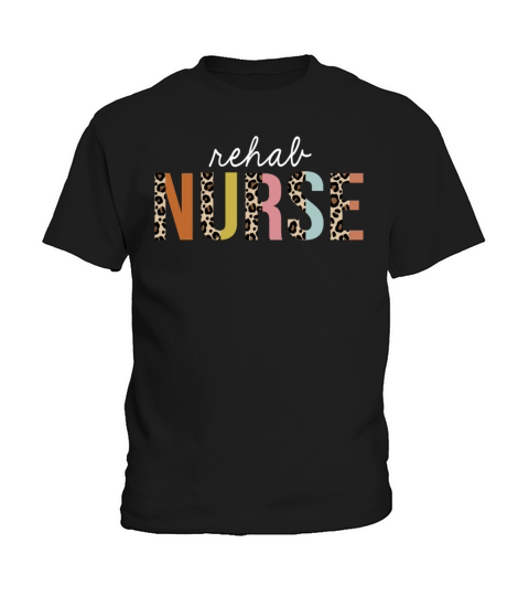 Rehab Nurse Colorful Leopard Print Funny Kids T-Shirt