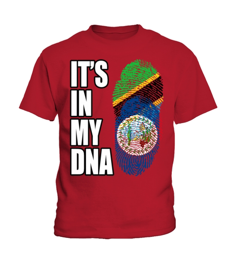 Tanzanian And Belizean Vintage Heritage DNA Flag Kids T-Shirt