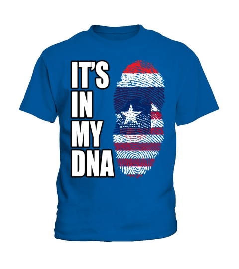 Thai And Liberian Vintage Heritage DNA Flag Kids T-Shirt