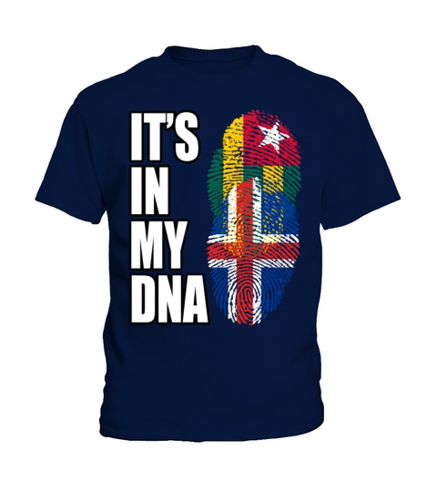 Togolese And Icelandic Mix Heritage DNA Flag Kids T-Shirt