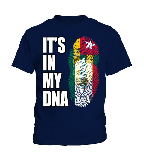 Togolese And Mexican Mix Heritage DNA Flag Kids T-Shirt