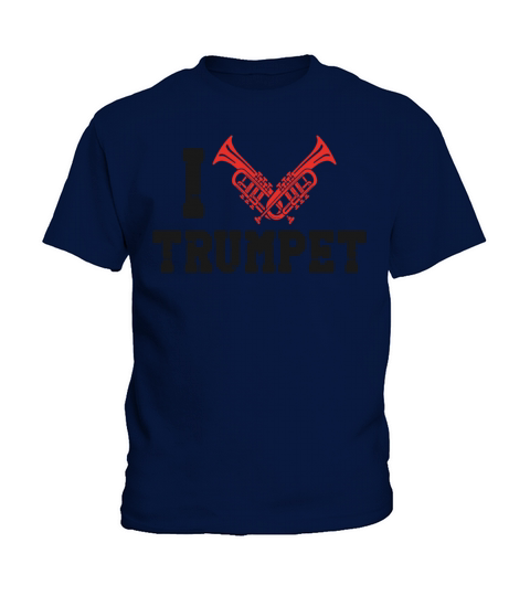 Trumpet Player Heart Vintage I Kids T-Shirt