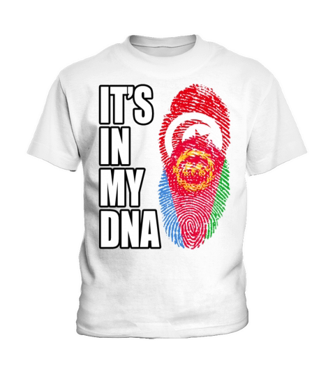 Tunisian And Eritrean Mix Heritage DNA Flag Kids T-Shirt