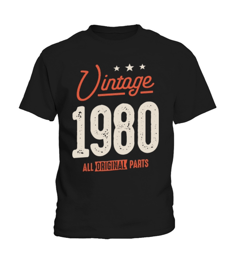Vintage Born in 1980 - 42nd Birthday Retro Kids T-Shirt