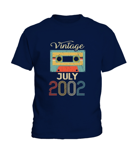 Vintage July 2002 20th Birthday 20 Year Gift Kids T-Shirt