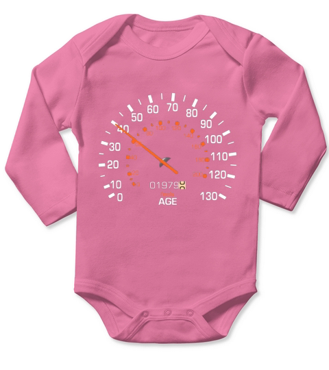 1979 Happy 40th Birthday speedometer Long Sleeve Baby One-Piece