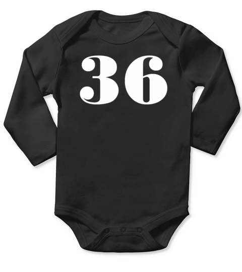 36 trinta e seis Long Sleeve Baby One-Piece