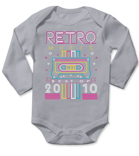 Best Of 2010 Retro Cassette Vintage Birthday Long Sleeve Baby One-Piece