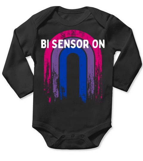 Bi Sensor On Bisexual Funny Bi Pride Humor LGBTQ Long Sleeve Baby One-Piece