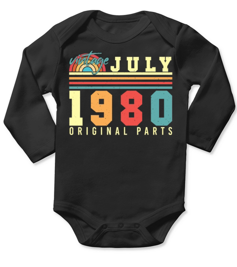 Born In July 1980 Long Sleeve Baby One-Piece