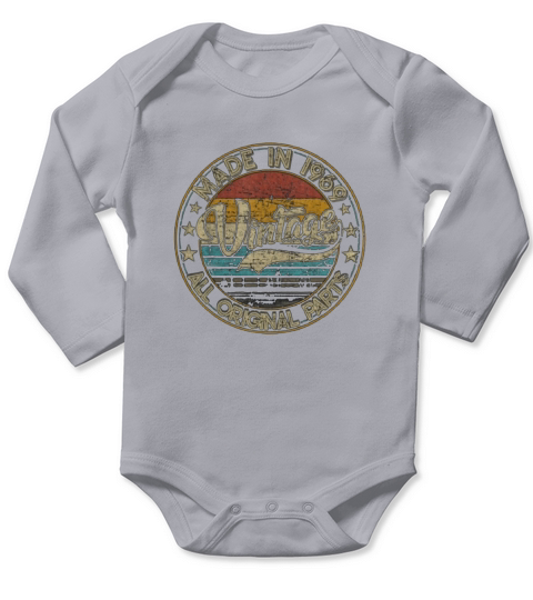 Classic 50th Birthday Vintage 1969 shirt Long Sleeve Baby One-Piece