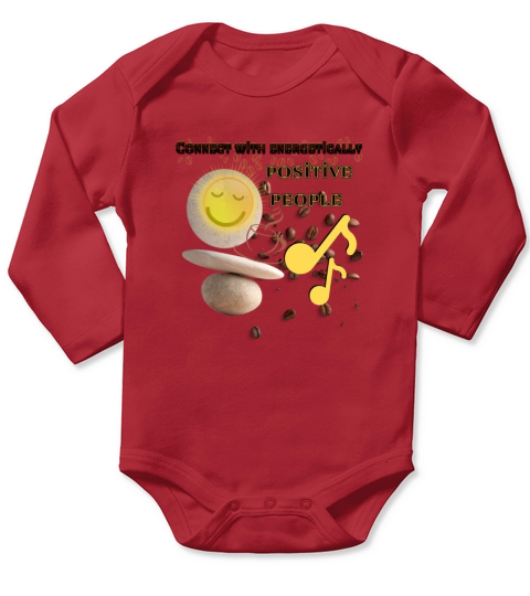 Connect with energetically positive people coffee Long Sleeve Baby One-Piece