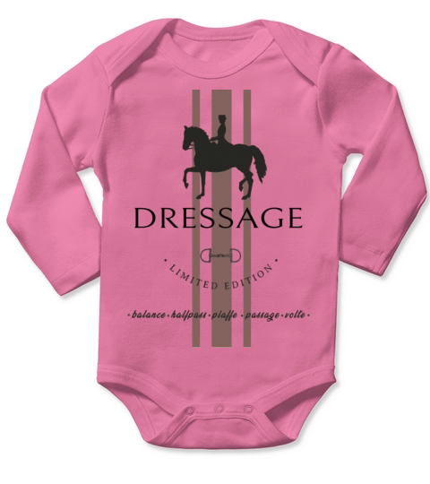 DRESSAGE horse riding - vintage Long Sleeve Baby One-Piece