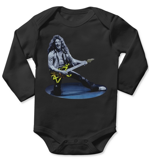 EDDIE VAN HALEN GUITAR NEW RARE T-SHIRT Long Sleeve Baby One-Piece