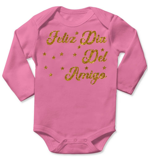 Feliz Dia Del Amigo Long Sleeve Baby One-Piece