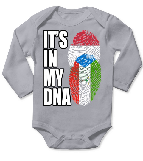 Hungarian And Equatorial Guinean Mix Heritage DNA Long Sleeve Baby One-Piece