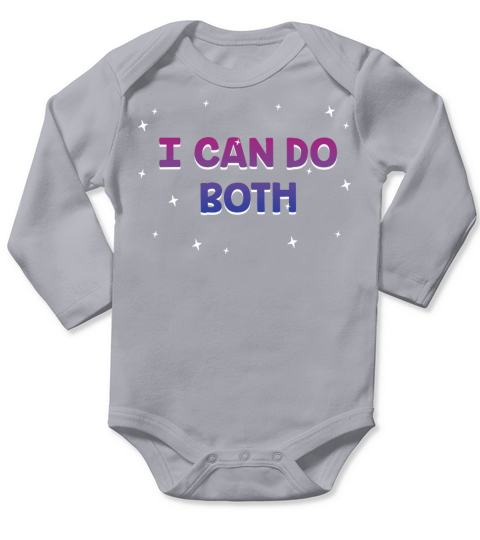 I Can Do Both Bisexual LGBTQ Bi Pride Pansexual Long Sleeve Baby One-Piece