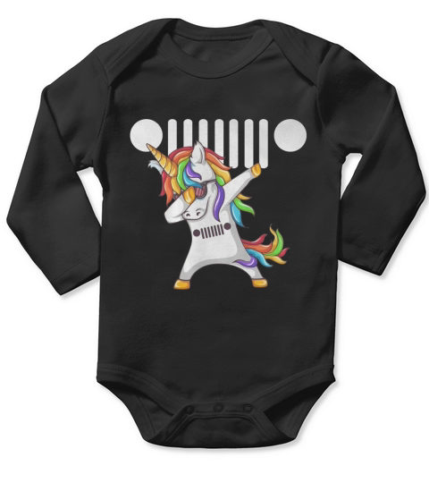 Jeep Unicorn Dabbing Long Sleeve Baby One-Piece