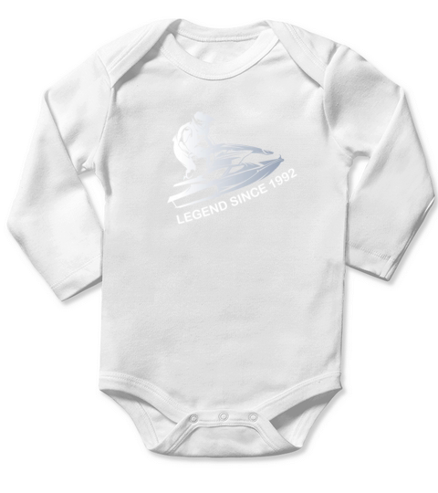 Jet ski vintage 1992 birthday 30 years Long Sleeve Baby One-Piece